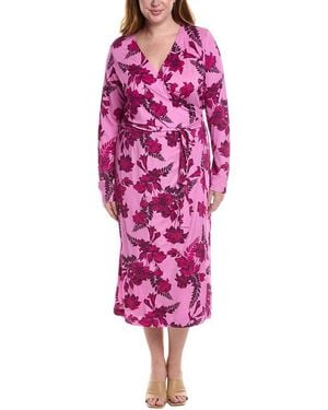 Marina Rinaldi Plus Oppla Wrap Dress - Pink
