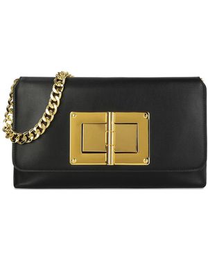 Tiffany & Fred Paris Smooth Leather Tote - Black