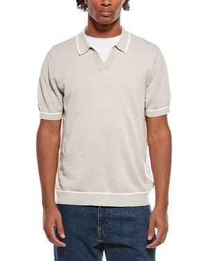Onia Linen Johnny Collar Polo Jumper - Grey