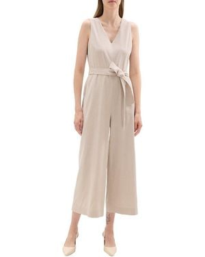 Theory V-Front Crop Jumpsuit - Natural