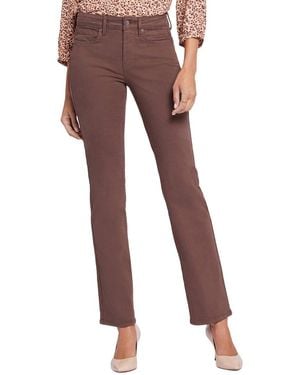 NYDJ Marilyn Coffee Bean Straight Leg Jean - Brown