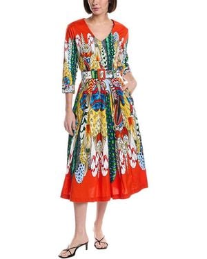 Samantha Sung Lana Midi Dress - Red