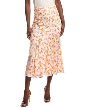 Maje Satin Skirt - Pink