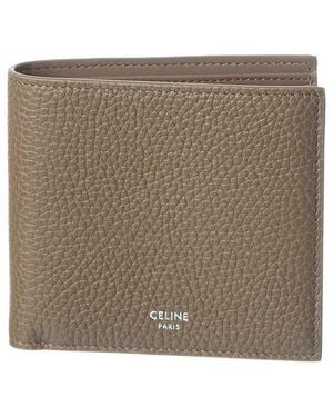 Celine Bifold Leather Card Holder - Brown