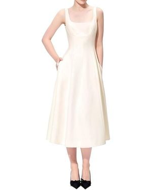 Linda Charm Midi Dress - White