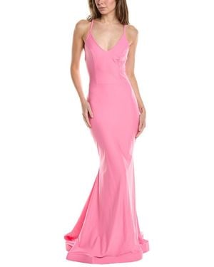 Issue New York Ruched Back Gown - Pink