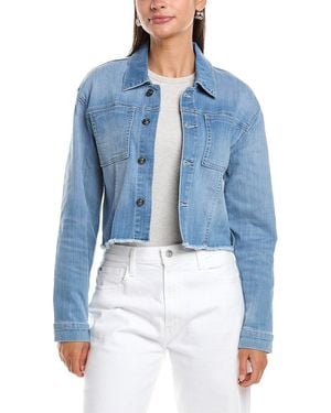 Hudson Jeans Cropped Denim Jacket - Blue