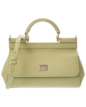 Dolce & Gabbana Sicily Mini Leather Shoulder Bag - Metallic