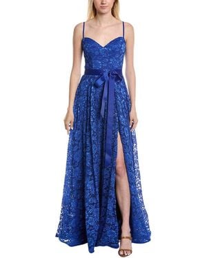 Rene Ruiz Lace Gown - Blue