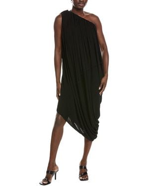 Co. Jersey Draped Midi Dress - Black