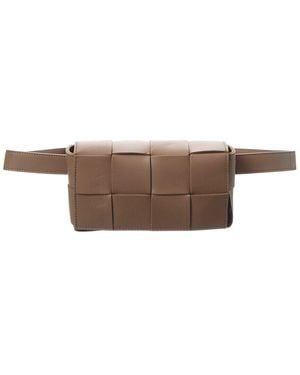Bottega Veneta Mini Intrecciato Leather Belt Bag - Brown