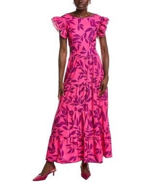 IPPONELLI Tiered Maxi Dress - Pink