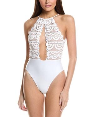 PQ Swim Keyhole Lace One-Piece - White