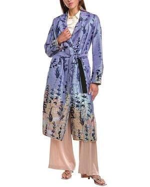 forte_forte Floral Coat - Blue