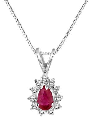 LEVARON 14K 0.15 Ct. Tw. Diamond Necklace - Metallic