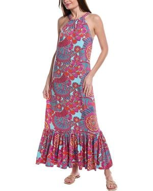 Trina Turk Trina By Juju Flounce Maxi Dress - Purple