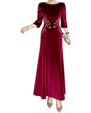 BRC By BURRYCO Embellished Maxi Dress - Red