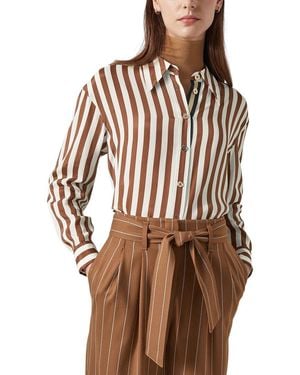 LK Bennett Blythe Woven Top - Brown