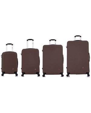 InUSA Royal Lightweight Hardside Spinner 4pc Set - Brown