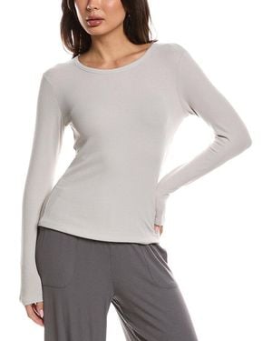 Barefoot Dreams Malibu Collection Ultra Soft Rib Top - Gray