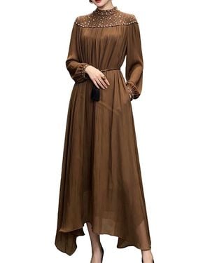 BRC By BURRYCO Solid Midi Dress - Brown