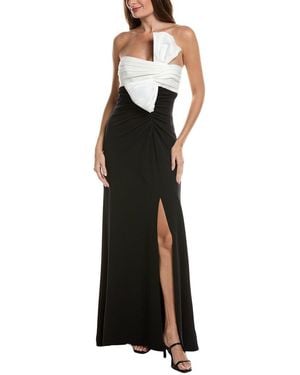 Tadashi Shoji Sleeveless Embroidered Maxi Dress - Black