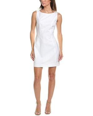 Kenneth Cole Boatneck Sculpted Mini Dress - White