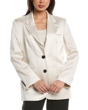 Peserico Satin Blazer - White