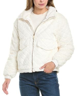 Marc New York Andrew Marc Diamond Pattern Jacket - White