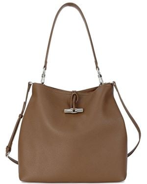 Tiffany & Fred Paris Full-Grain Leather Hobo Bag - Brown