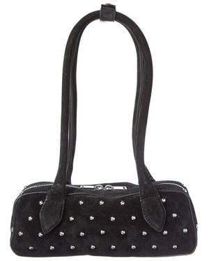 Walter Baker Delilah Mini Suede Stud Satchel - Black