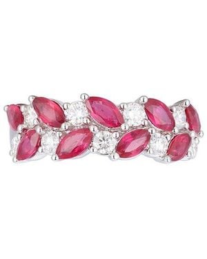 Gregg Ruth 14K 1.96 Ct. Tw. Diamond & Ruby Ring - Pink