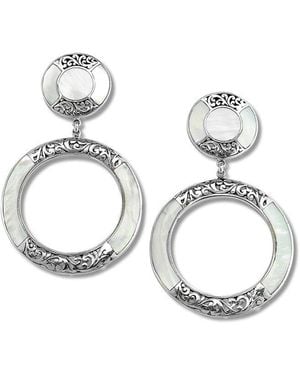 Samuel B. Pearl Earrings - Metallic