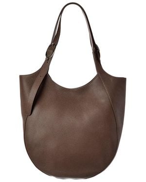 Longchamp Le Foulonné Leather Tote - Brown