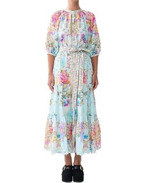 Linda Charm Midi Dress - Blue