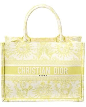 Dior Book Canvas Tote - Yellow