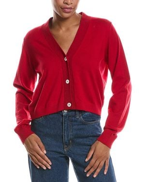 Officine Generale Serena Wool Cardigan - Red