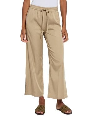 Lyssé Zena Drawstring Ankle Wide Leg Pant - Natural
