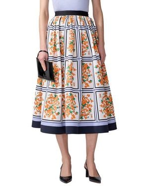 Carolina Herrera Full Midi Skirt - White