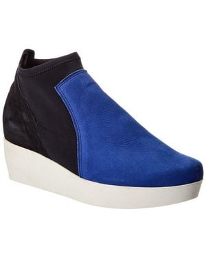 Arche Fujack Leather Wedge - Blue
