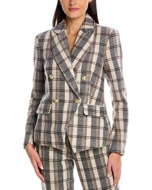 Alexia Admor Classic Double-Breasted Wool-Blend Blazer - Grey