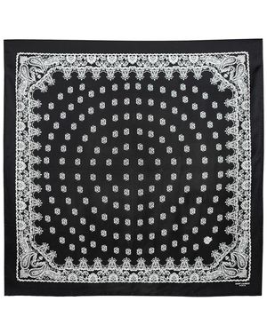 Saint Laurent Bandana Silk Scarf - Black