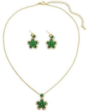 Eye Candy LA Cz Necklace & Earring Set - Multicolour