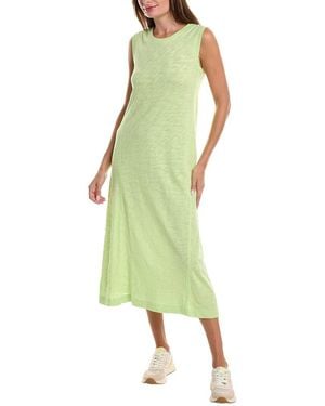 ATM Slub Jersey Midi Dress - Green