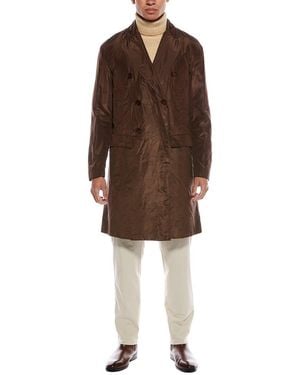 Valentino Cappotto Silk Jacket - Brown
