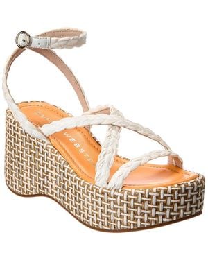 Sophia Webster Miranda Raffia Platform Sandal - Metallic