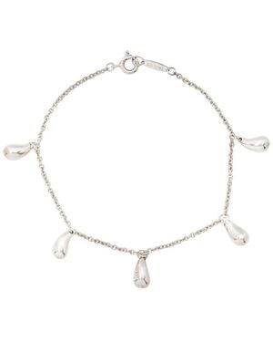 Tiffany & Co. Silver Elsa Peretti Teardrop Station Bracelet (authentic Pre- Loved) - Natural