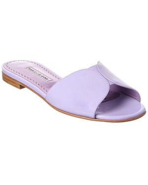 Manolo Blahnik Houramu Patent Sandal - Purple