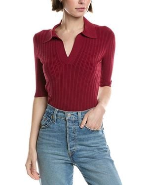 7 For All Mankind Elbow Sleeves Henley - Red
