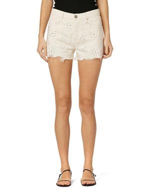 Hudson Jeans Lori High-rise Short Star Studded Jean - White